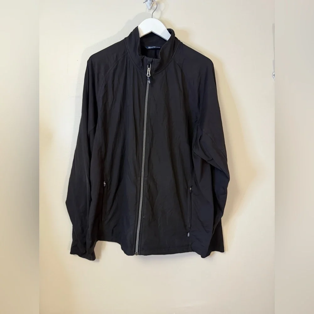 Cutter & Buck Adapt Eco Knit Hybrid Recycled Men's Full Zip Jacket XL Black